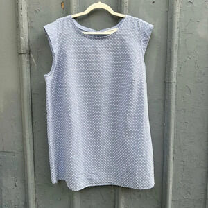 Ann Taylor Plus Sleeveless Swiss Dot Blouse, size 22